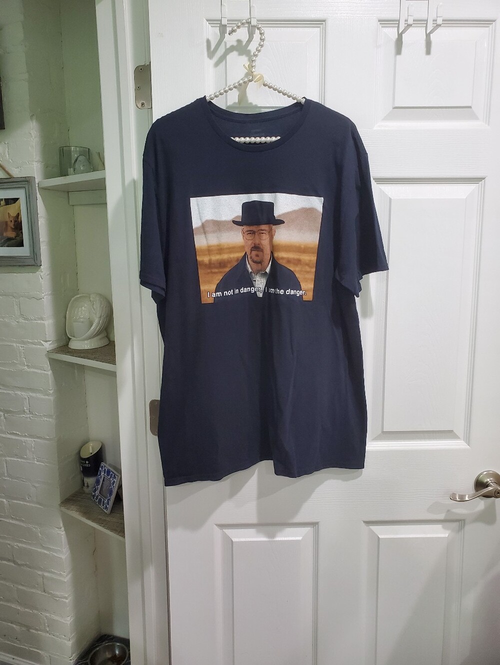 IUC Breaking Bad Men's Black Graphic Tee with Printed Portrait